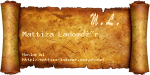 Mattiza Ladomér névjegykártya
